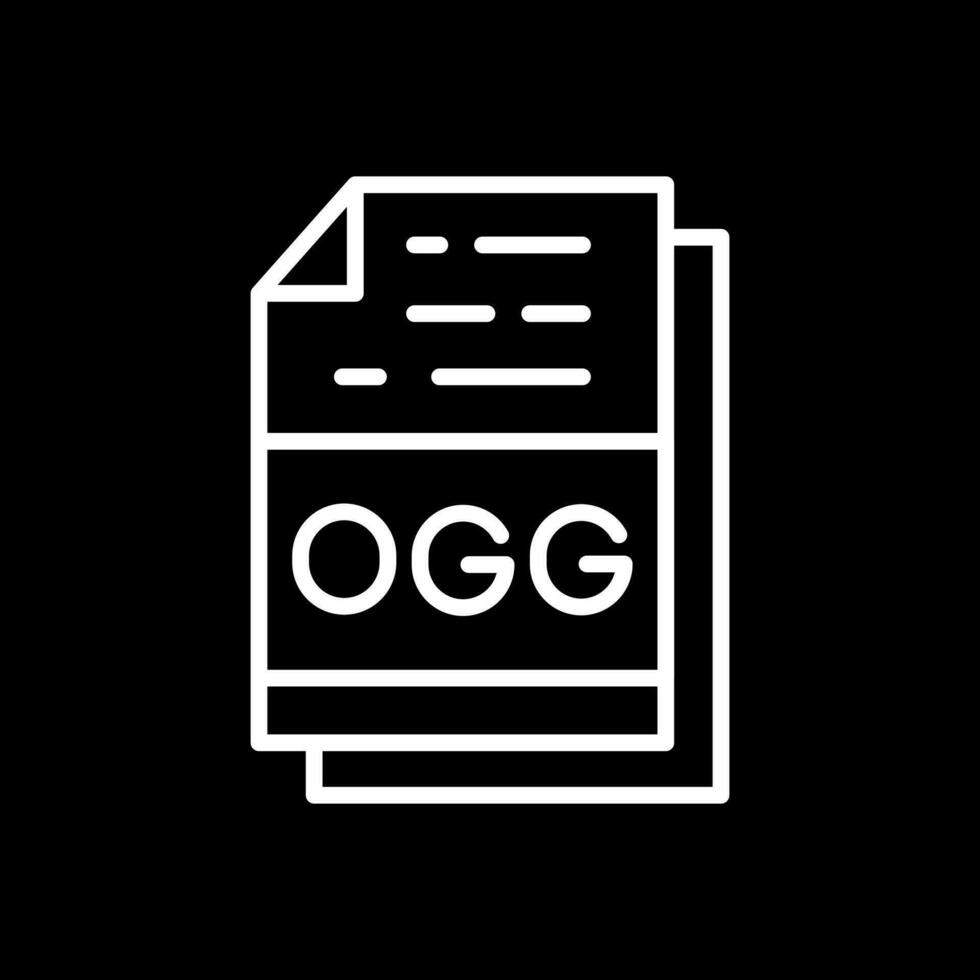 Ogg File Format Vector Icon Design