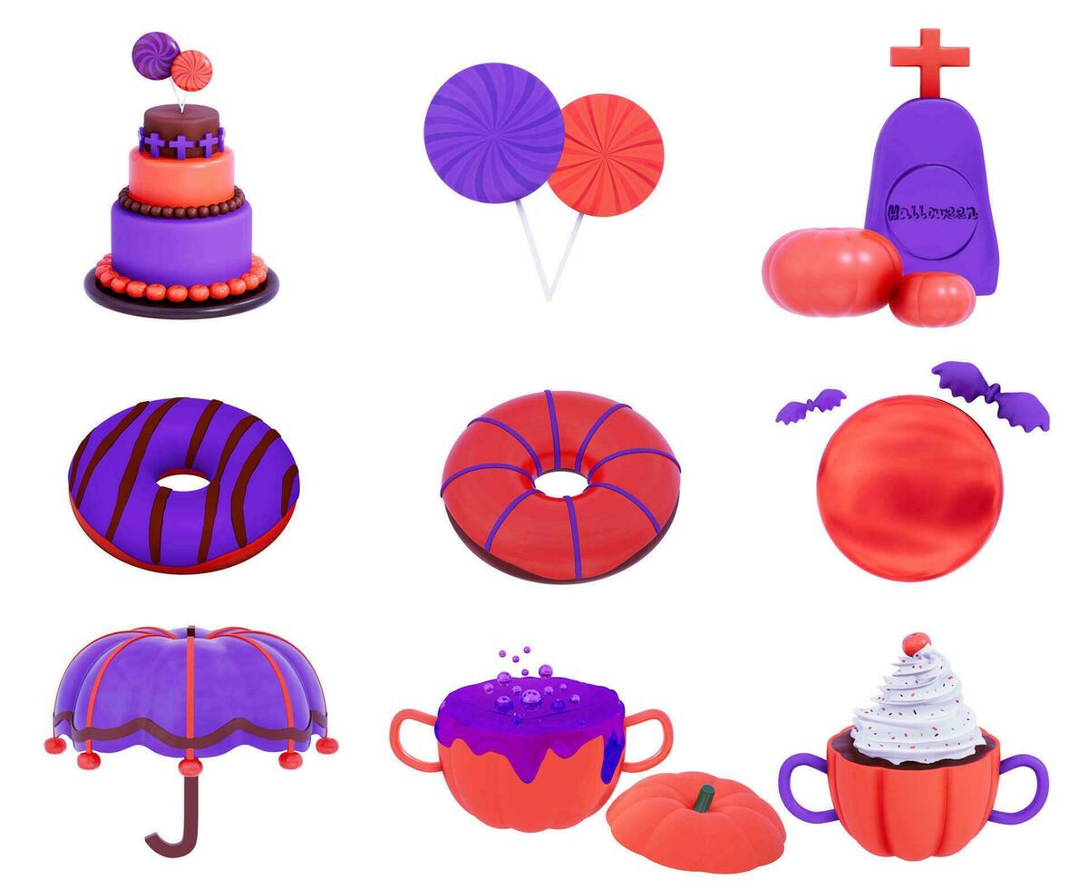 halloween festival 3d illustration vector