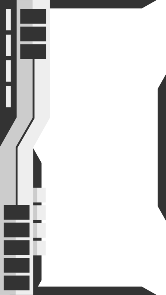 futuristic gaming frame border transparent background png