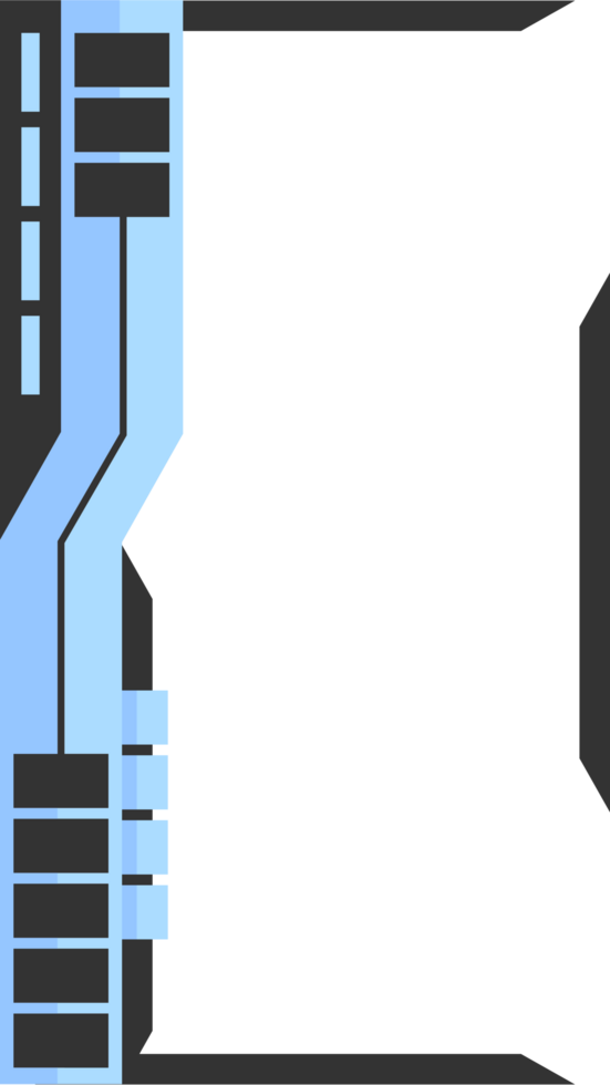futuristic gaming frame border transparent background png
