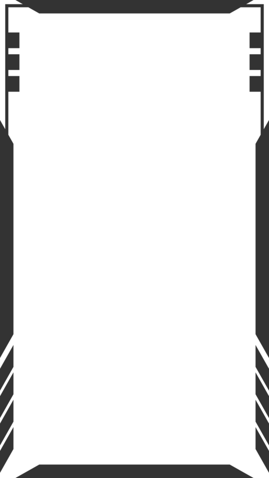 futuristic gaming frame border transparent background png