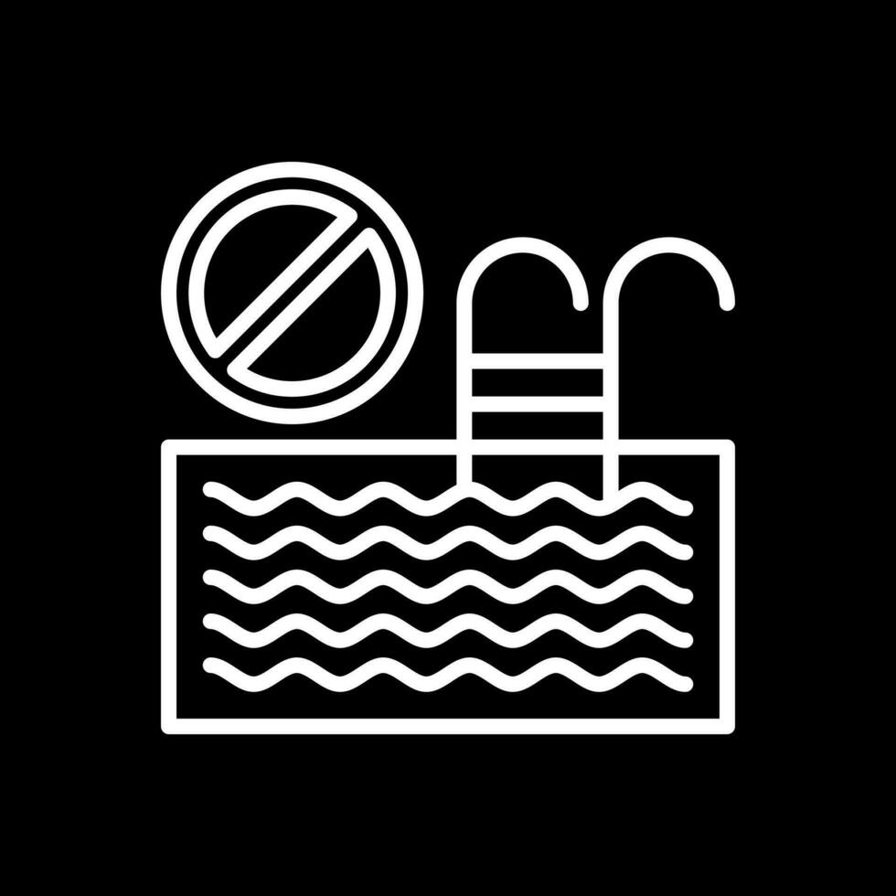 Swimming pool Ban Vector Icon Design