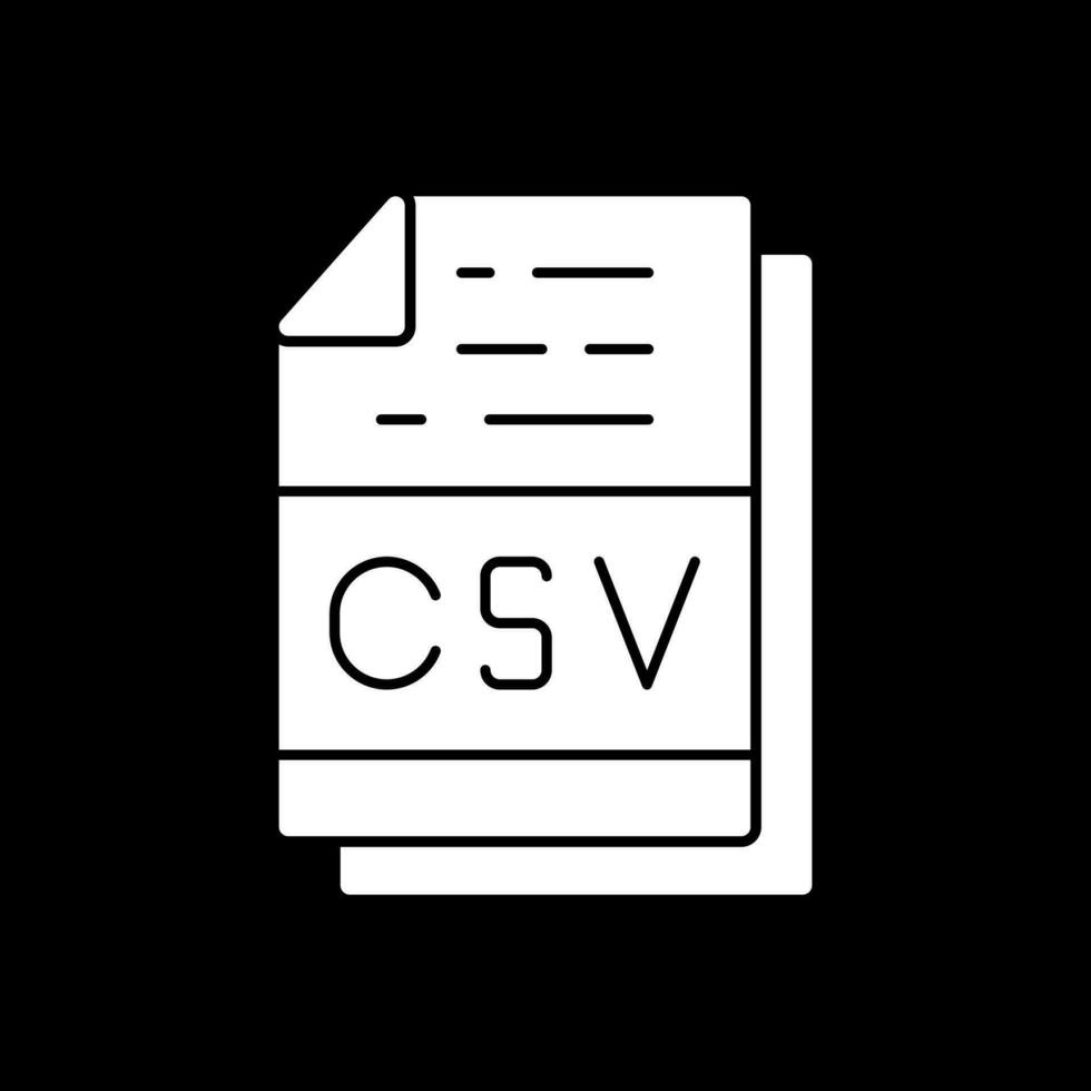 csv archivo formato vector icono diseño