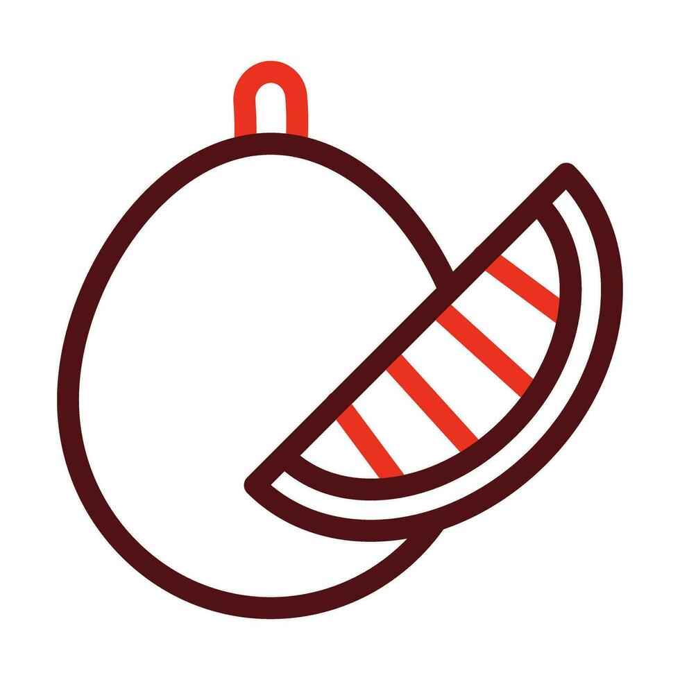pomelo Vector Thick Line Two Color Icons For Personal And Commercial Use.