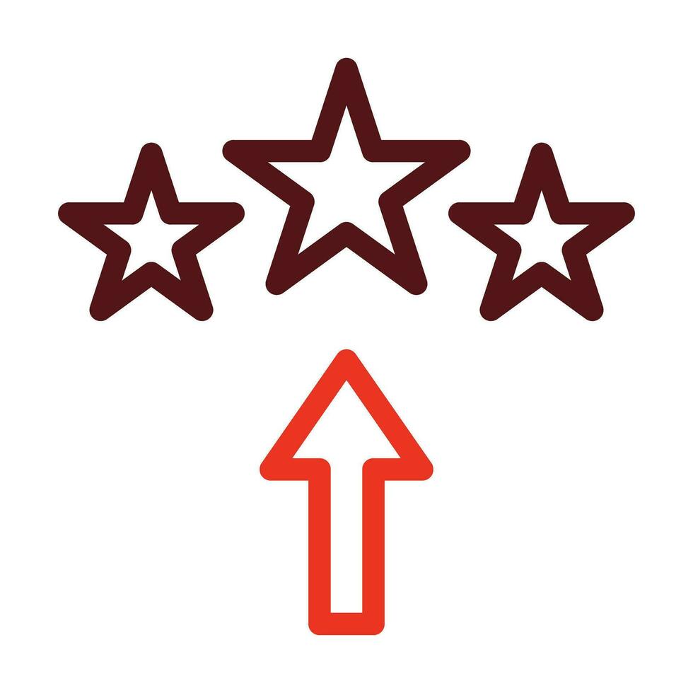 Rating Vector Thick Line Two Color Icons For Personal And Commercial Use.