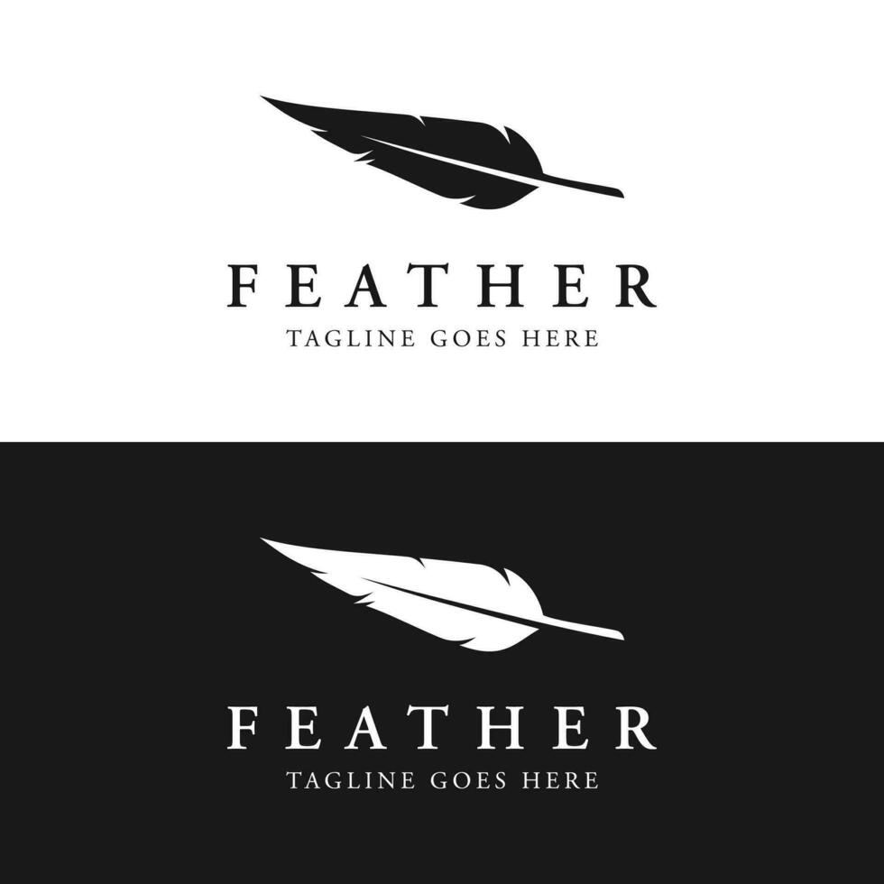 lujoso del autor pluma diseño logo con creativo ideas inspirado por el autor, pluma pluma. vector