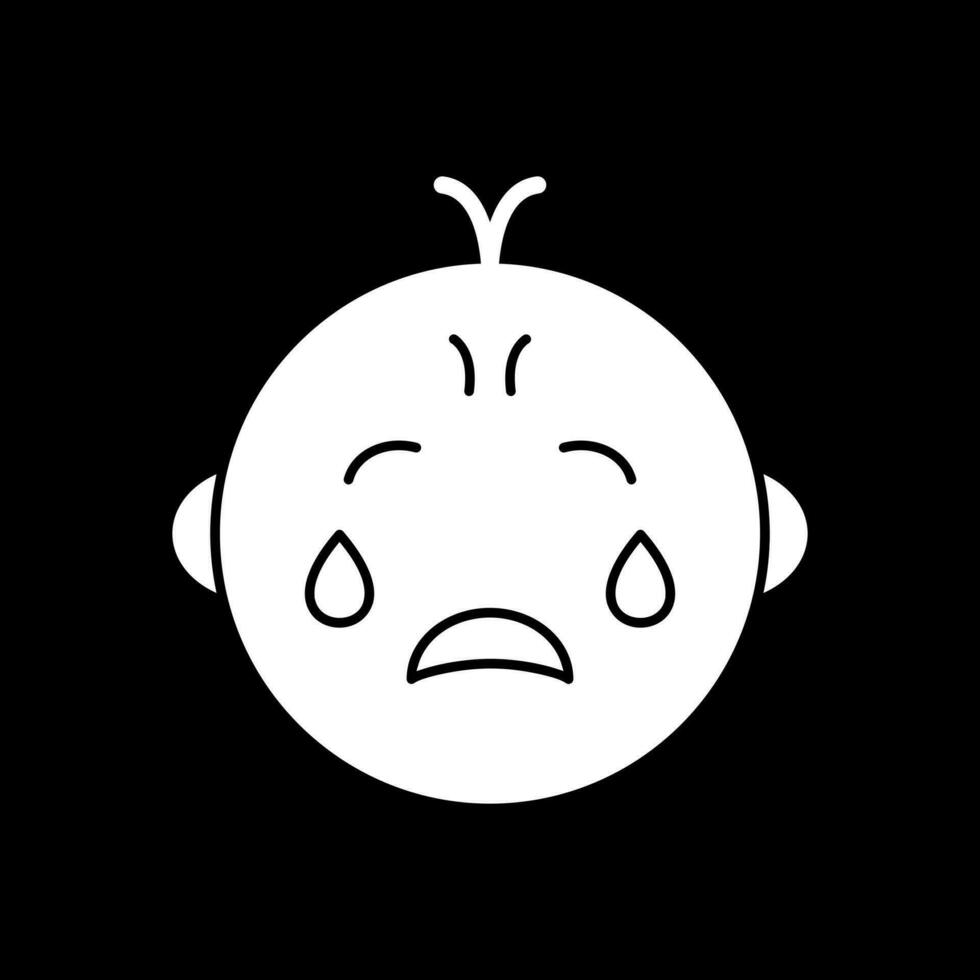 Baby crying Vector Icon Design