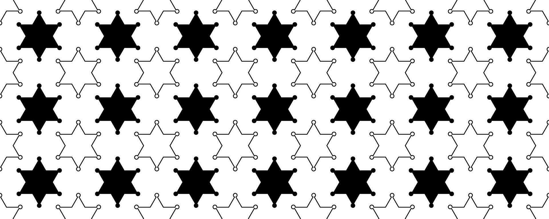 star sheriff seamless pattern vector