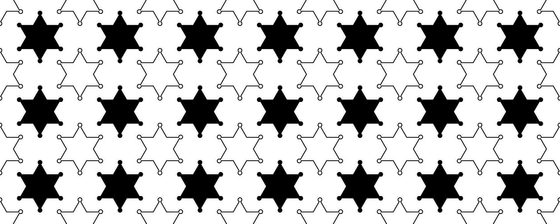 star sheriff seamless pattern vector