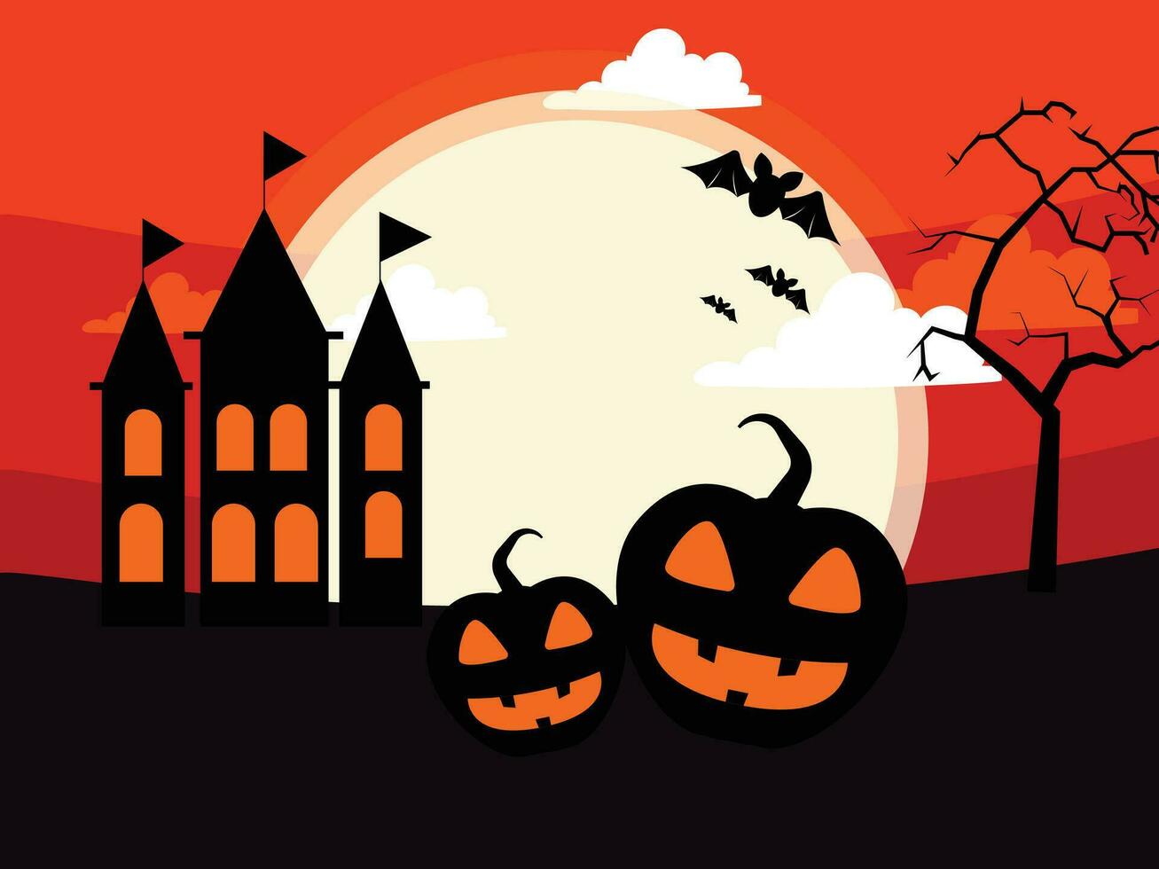 abstract Halloween gravestone vector background illustration