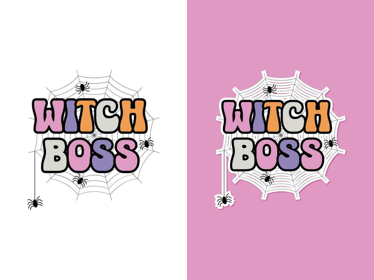 Witch Boss - Halloween sublimation t-shirt illustration vector