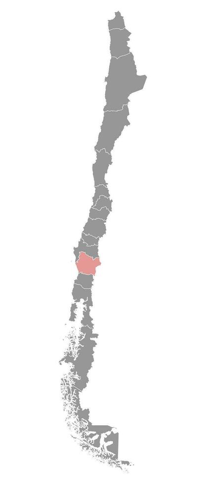 araucania región mapa, administrativo división de Chile. vector