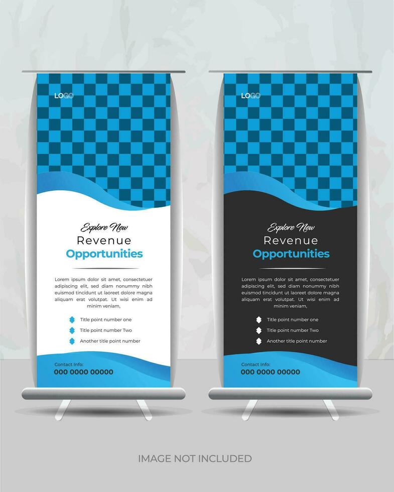 Creative Roll Up Banner Design vector