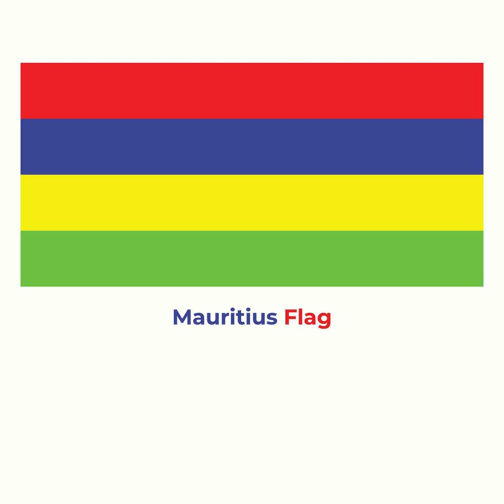 The Mauritius Flag vector