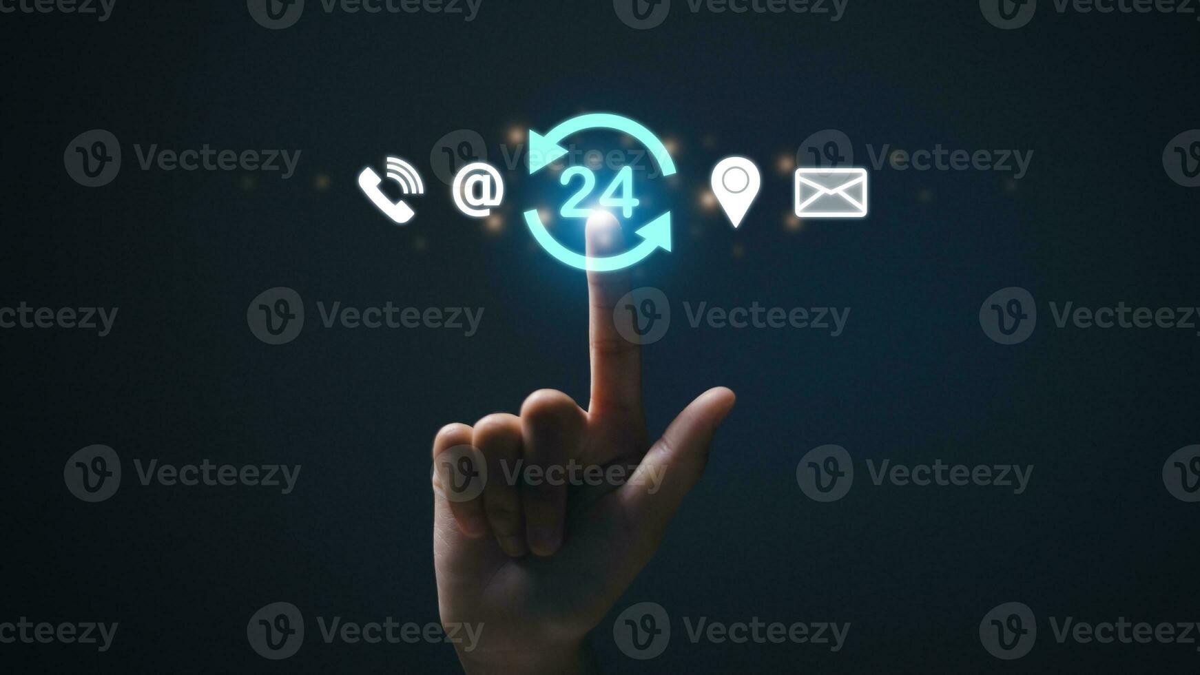 Consulting customers who contact us, call center service, customer consulting service, email, hotline, business contact, digital online business, digital service. Contact us concept. photo