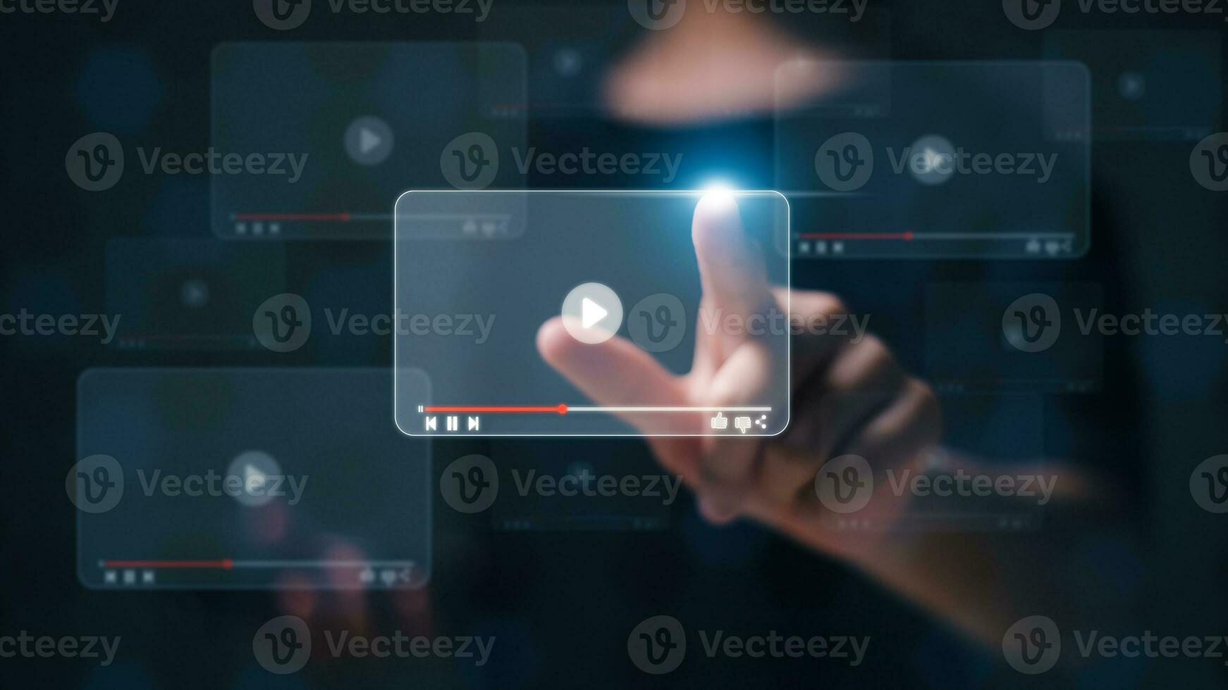 Women search for video content on internet, to watch online entertainment streaming, watch online streaming video.  online learning, watch video and live, listen to music, shows or online lessons. photo