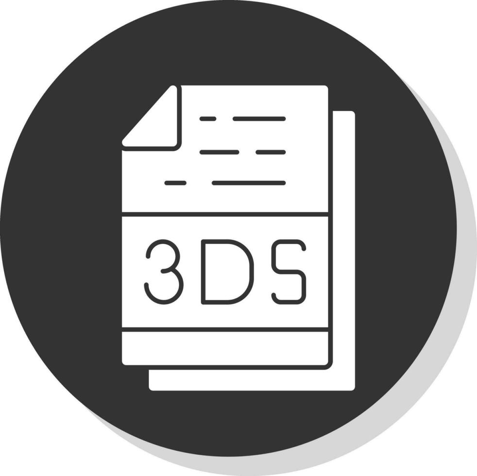 3ds File Format Vector Icon Design