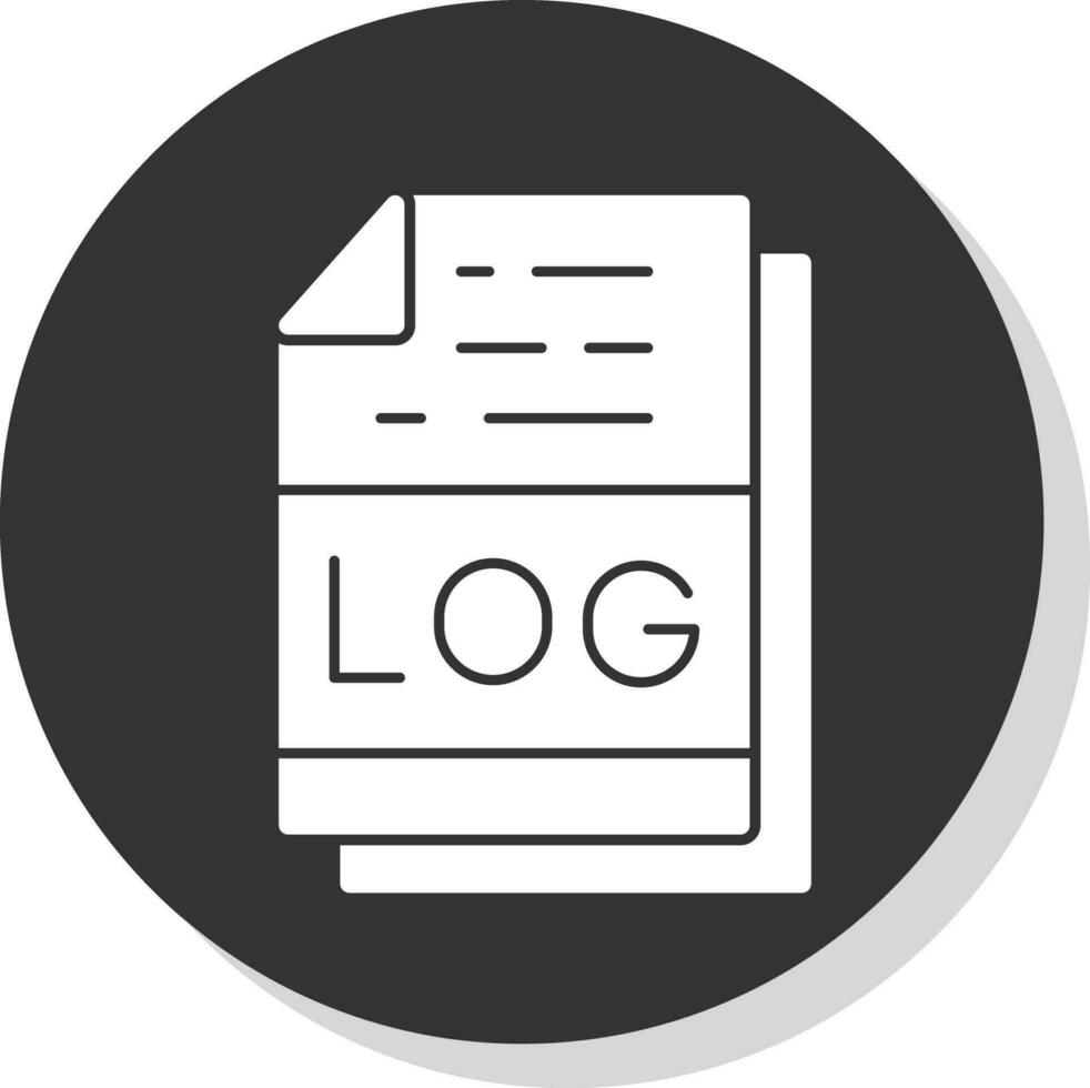 LOG File Format Vector Icon Design