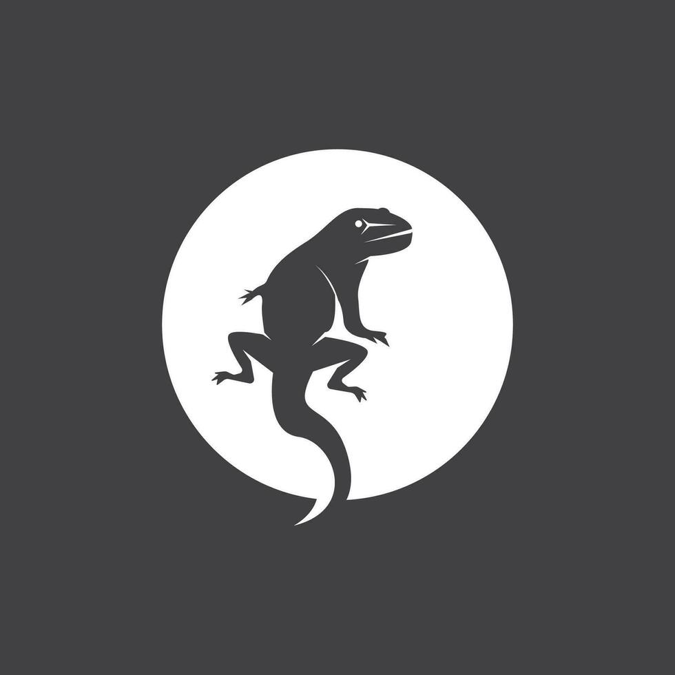 Lizard icon silhouette logo symbol vector