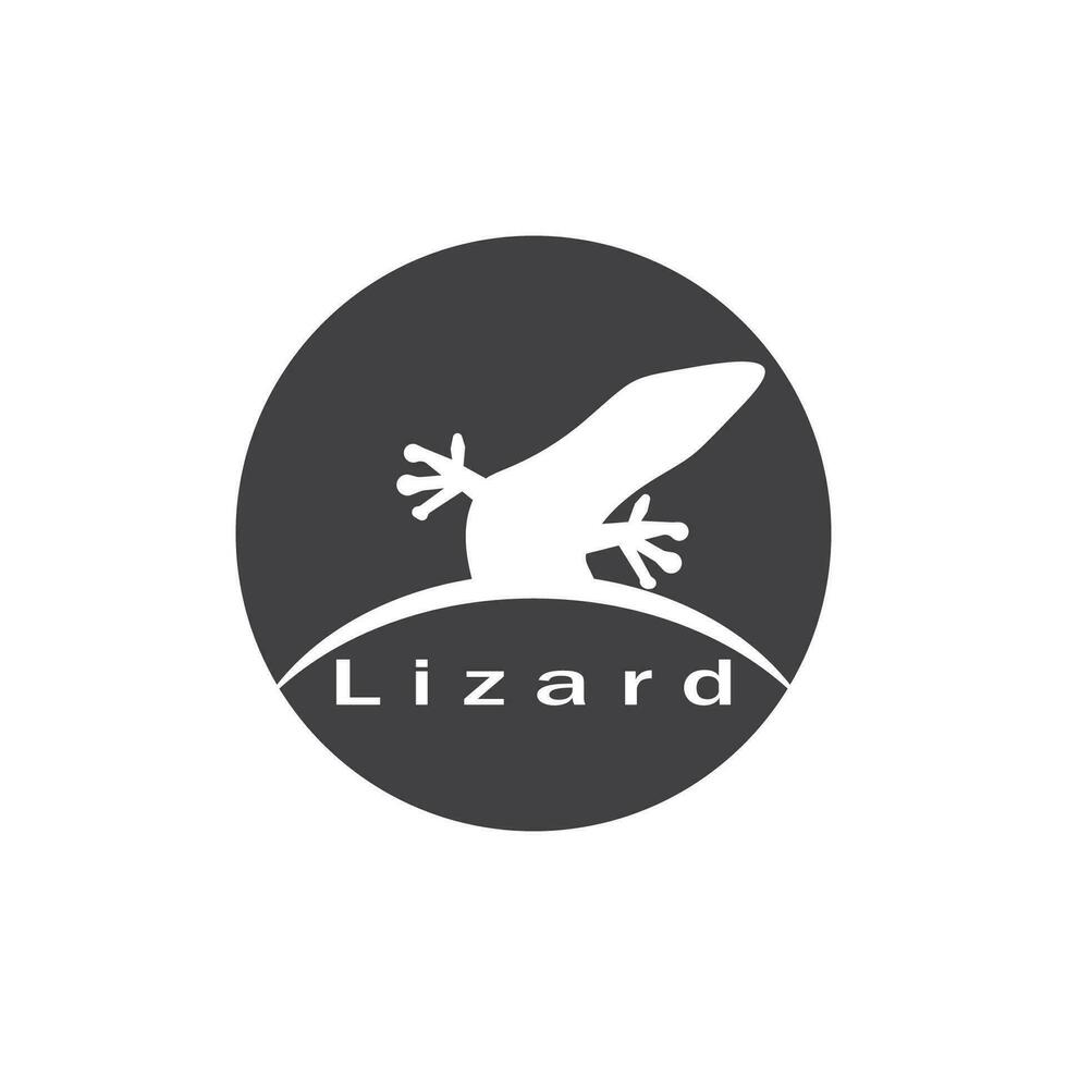 Lizard icon silhouette logo symbol vector