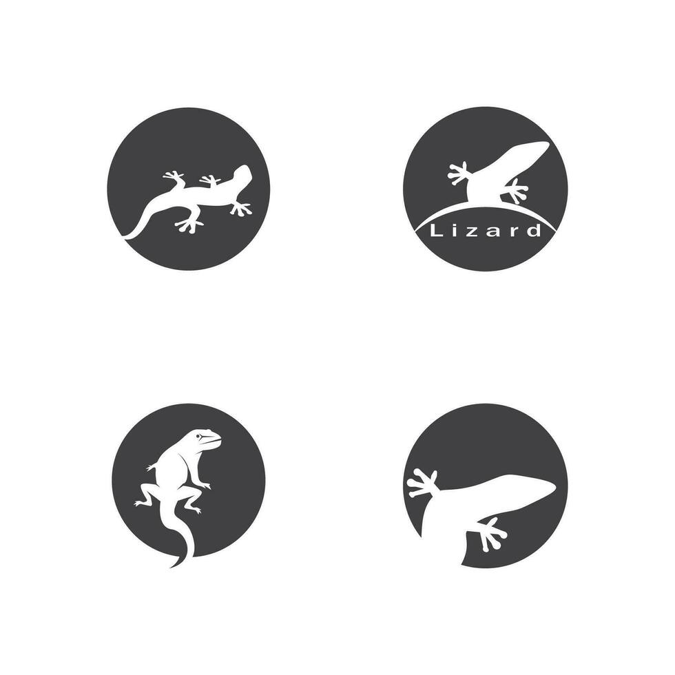 Lizard icon silhouette logo symbol vector