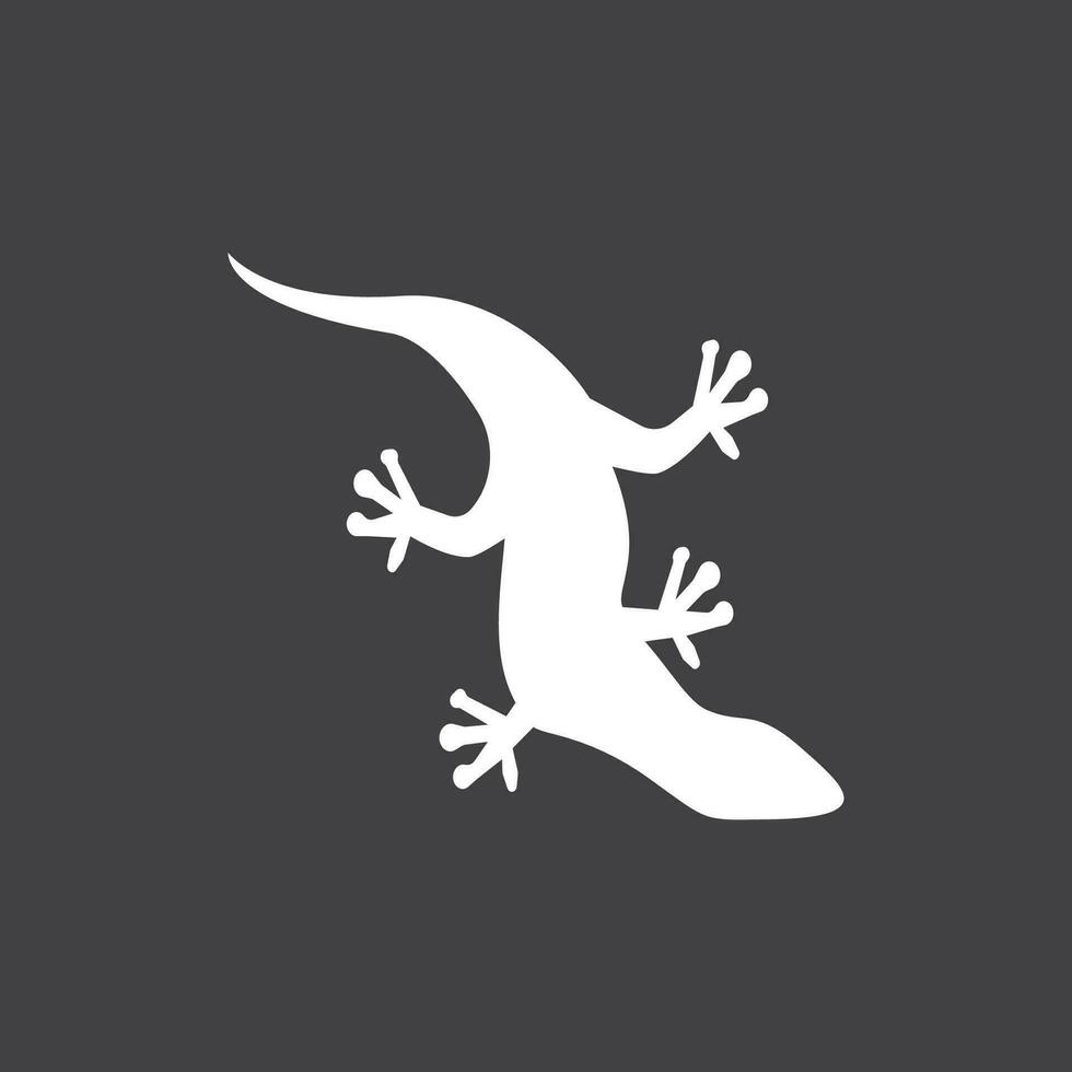 Lizard icon silhouette logo symbol vector