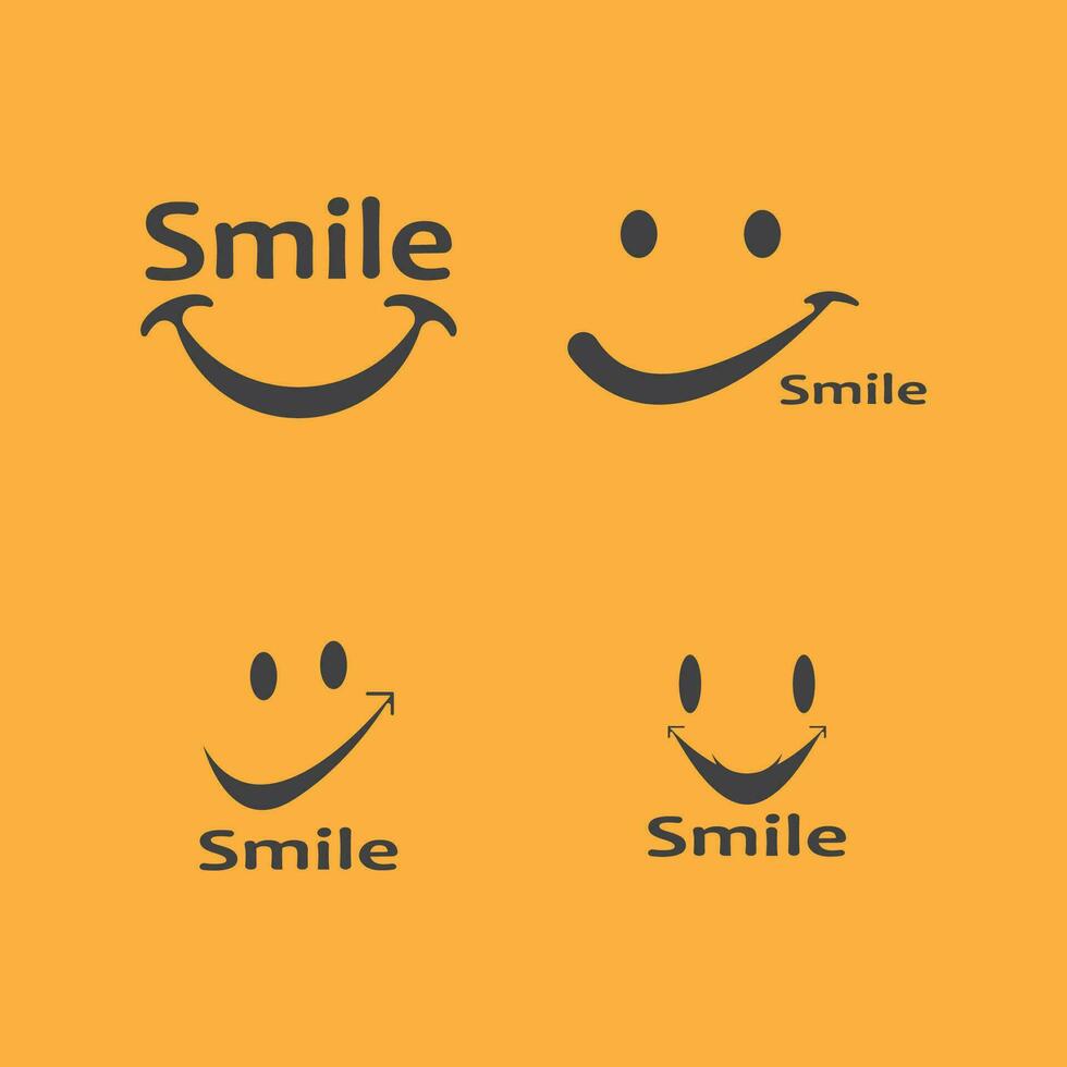 sonrisa icono emoticon símbolo modelo vector