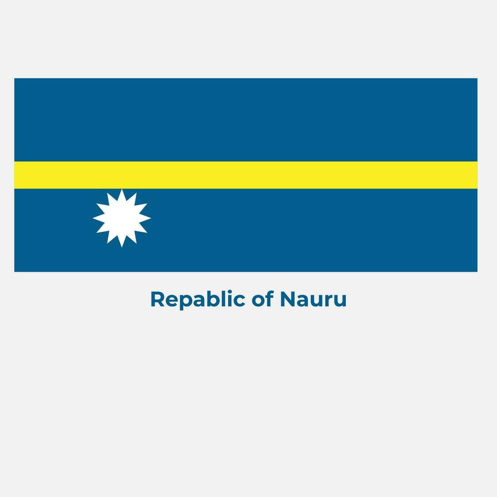 The Nauru Flag vector