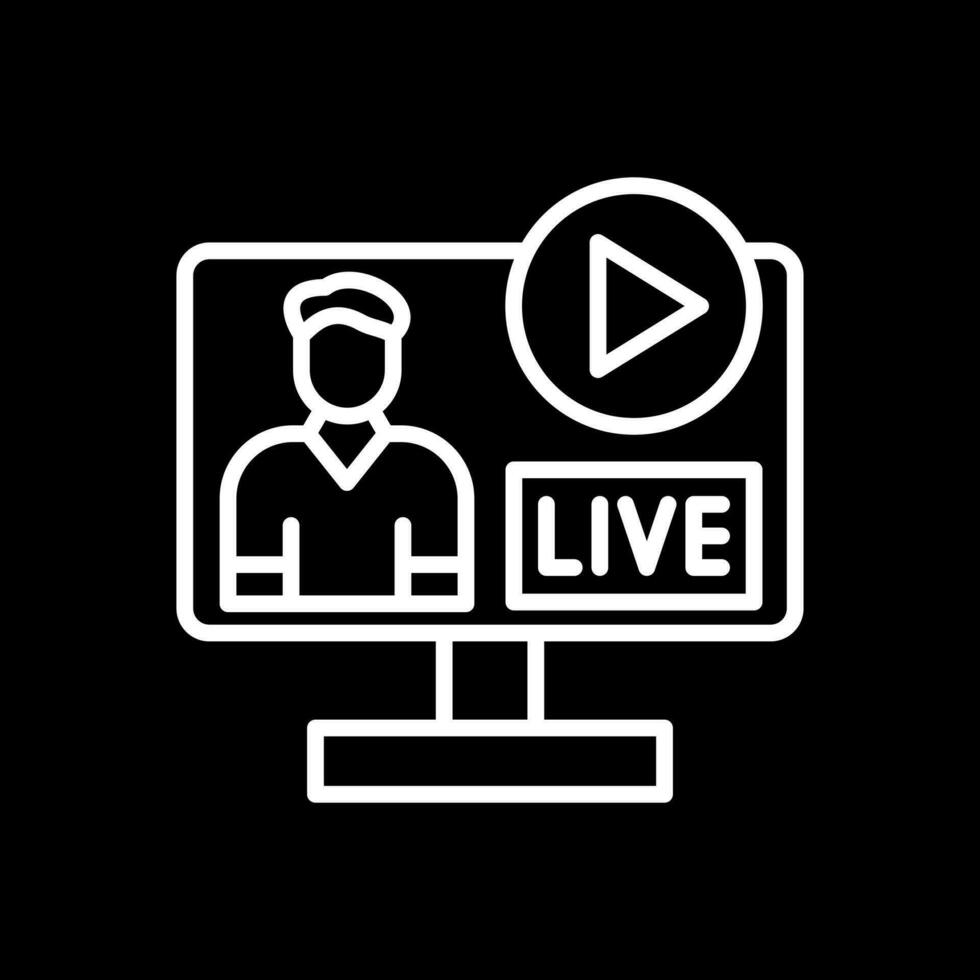 Live streaming Vector Icon Design