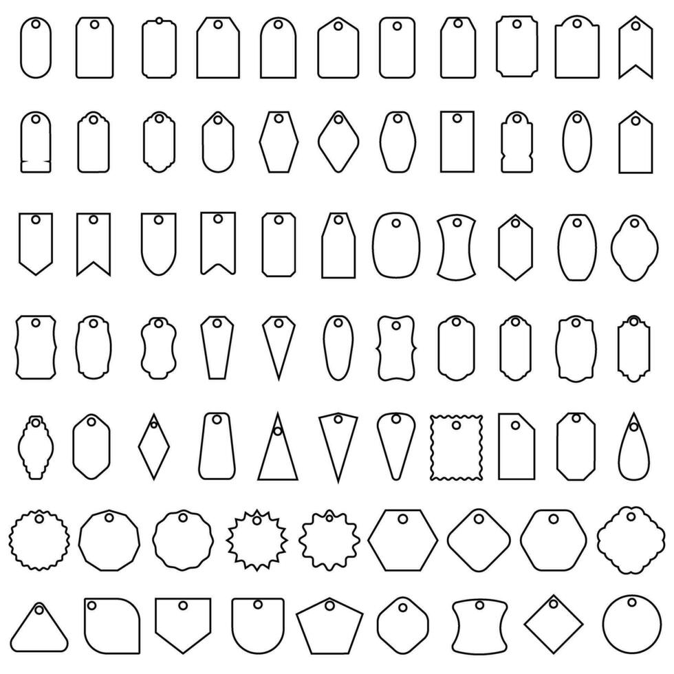 Price vector icon set. tag illustration sign collection. Sales symbol or logo.