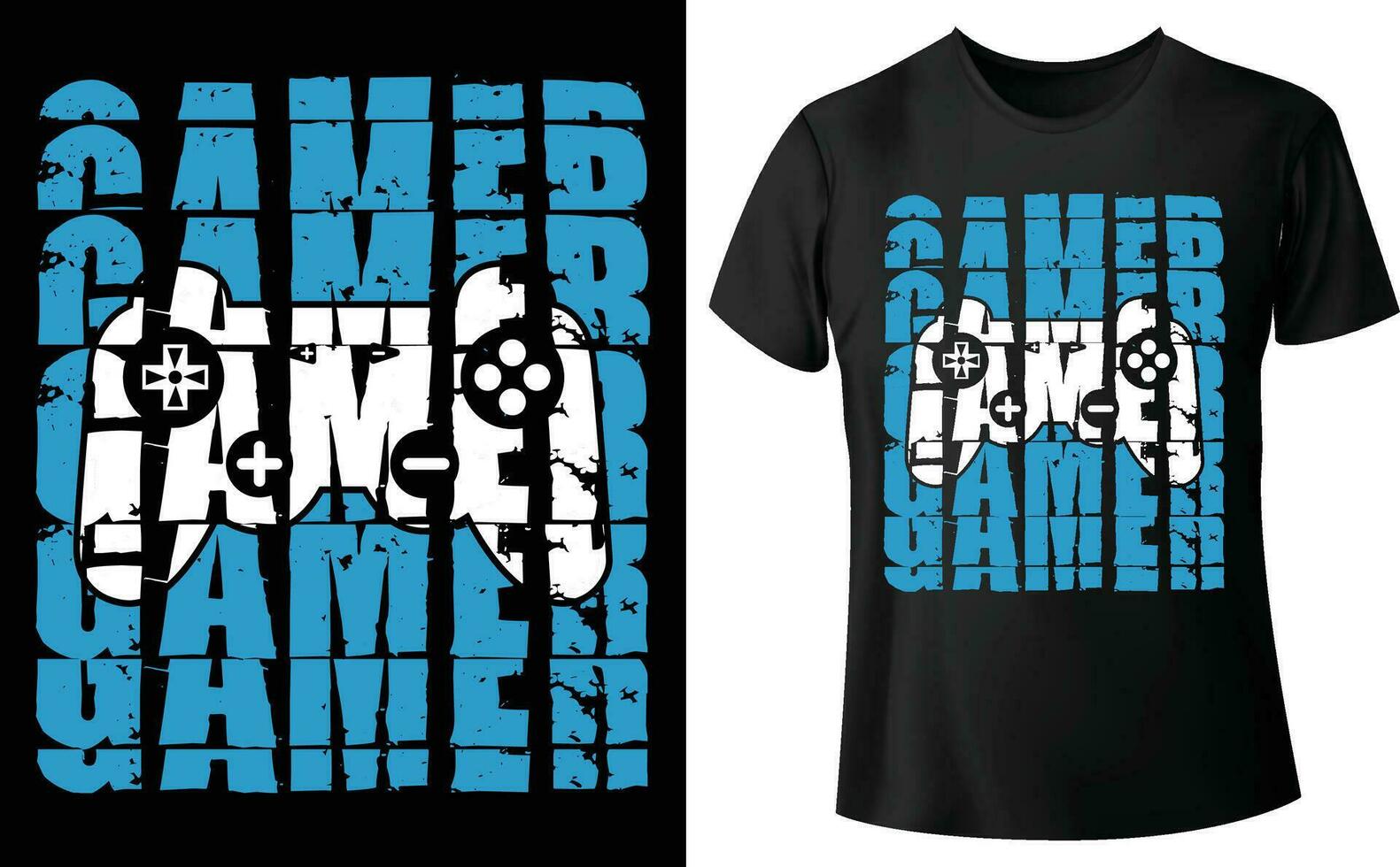 Gamer t-shirt design for Game Lover vector