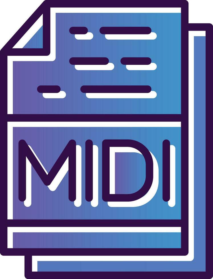 midi vector icono diseño