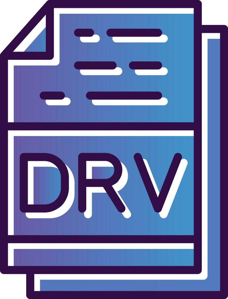 Drv File Format Vector Icon Design