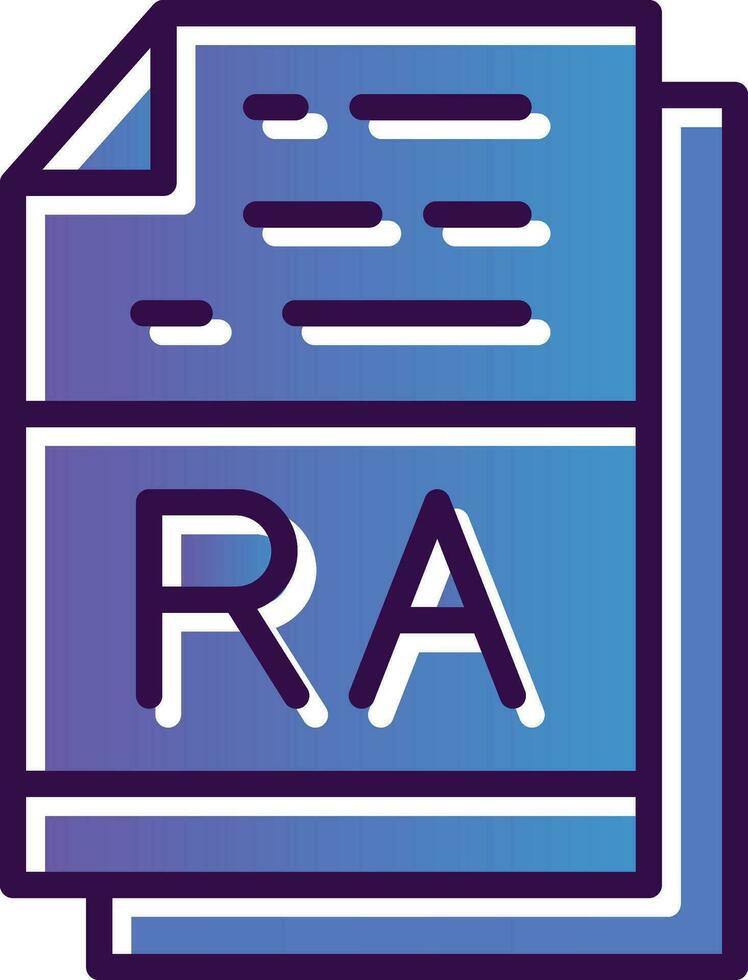 RA File Format Vector Icon Design