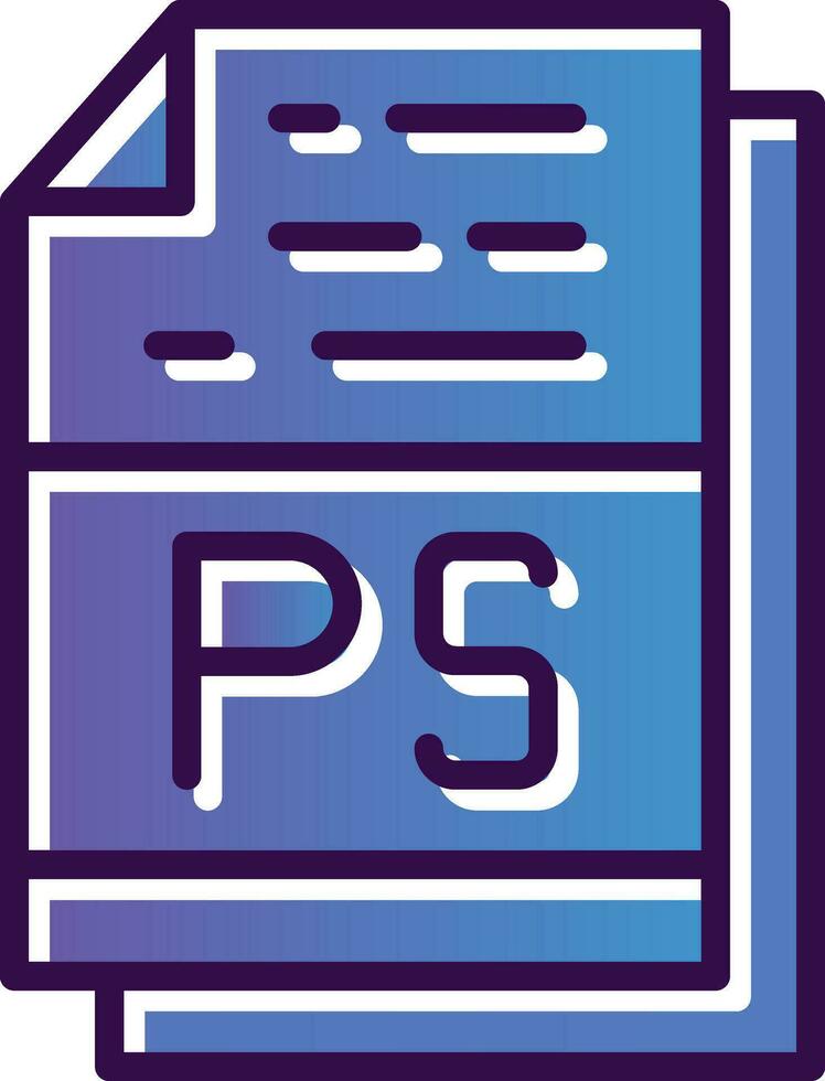 PS File Format Vector Icon Design