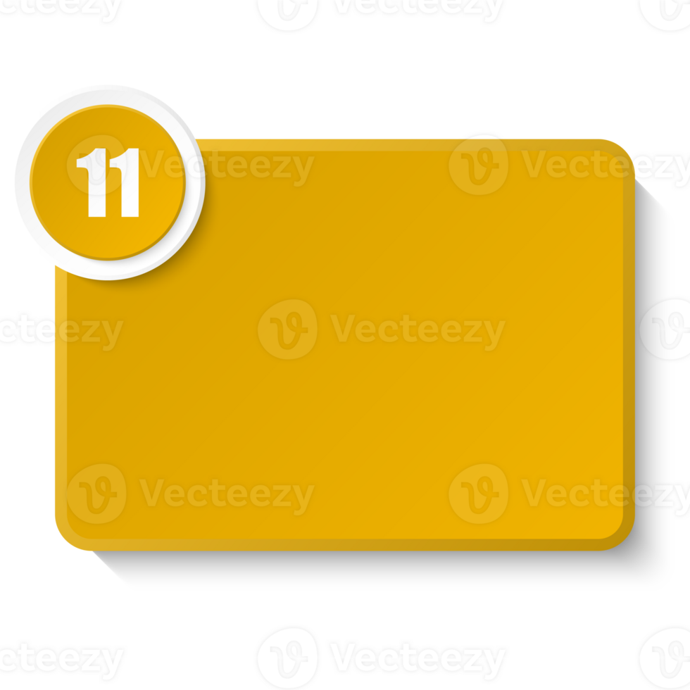 Square box for text with number 11 png