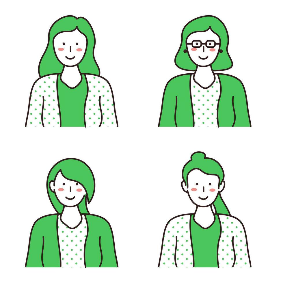 Vector pack of flat businesswoman character