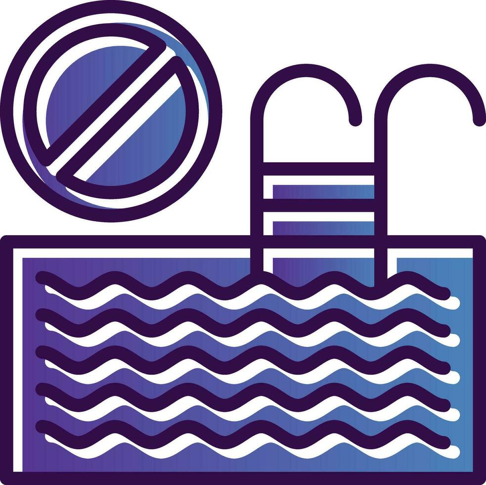 Swimming pool Ban Vector Icon Design
