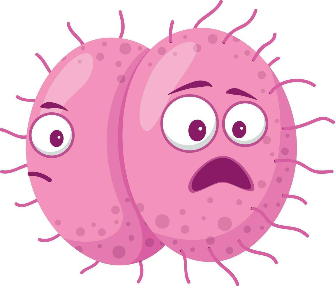 vector ilustración de un meningocócica virus en dibujos animados estilo aislado en blanco antecedentes