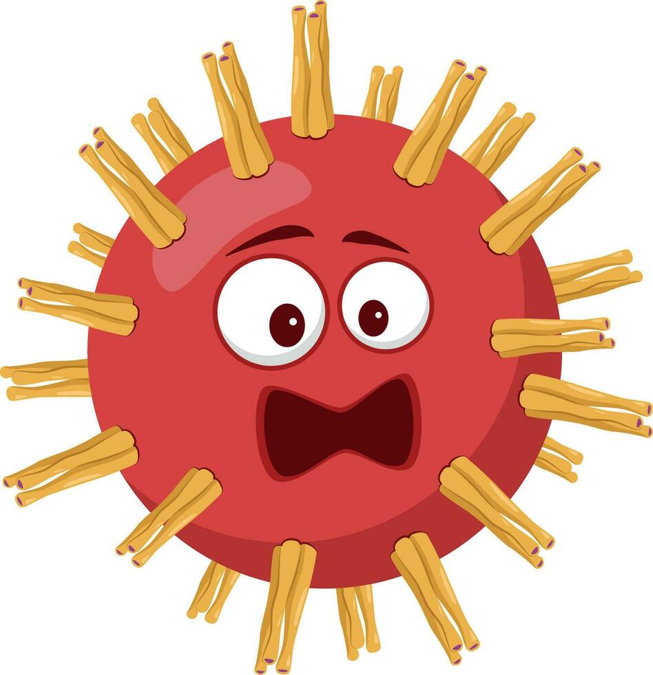 Vector illustration of a Herpes Simplex Virus in cartoon style isolated on white background