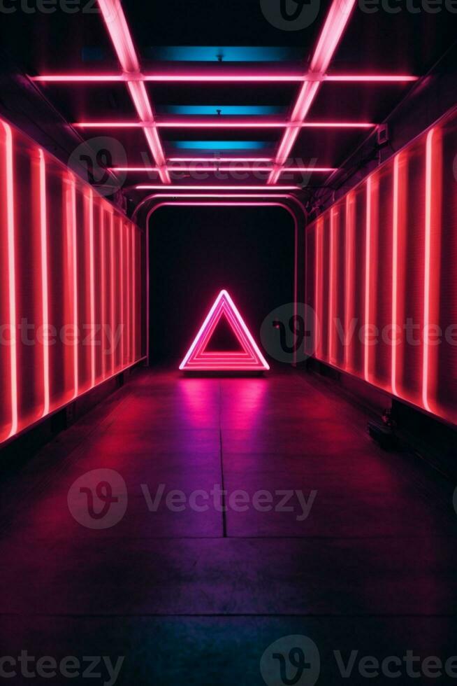 Spectacular gaming room interior, gaming pc, gaming desk, game setup room,  tv, desk for five People, futuristic, LED lights, cyberpunk color.  Generative AI 23538929 Stock Photo at Vecteezy