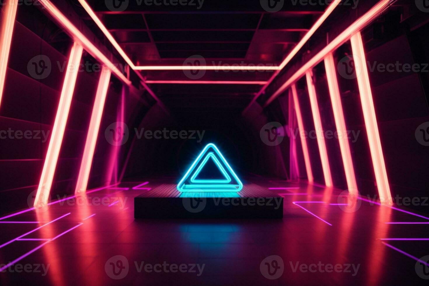 Spectacular gaming room interior, gaming pc, gaming desk, game setup room,  tv, desk for five People, futuristic, LED lights, cyberpunk color.  Generative AI 23597788 Stock Photo at Vecteezy