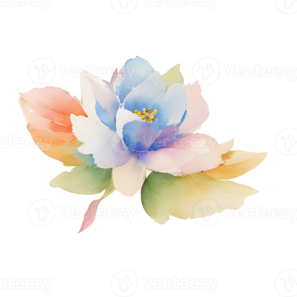 flower petals watercolor, Ai generated png
