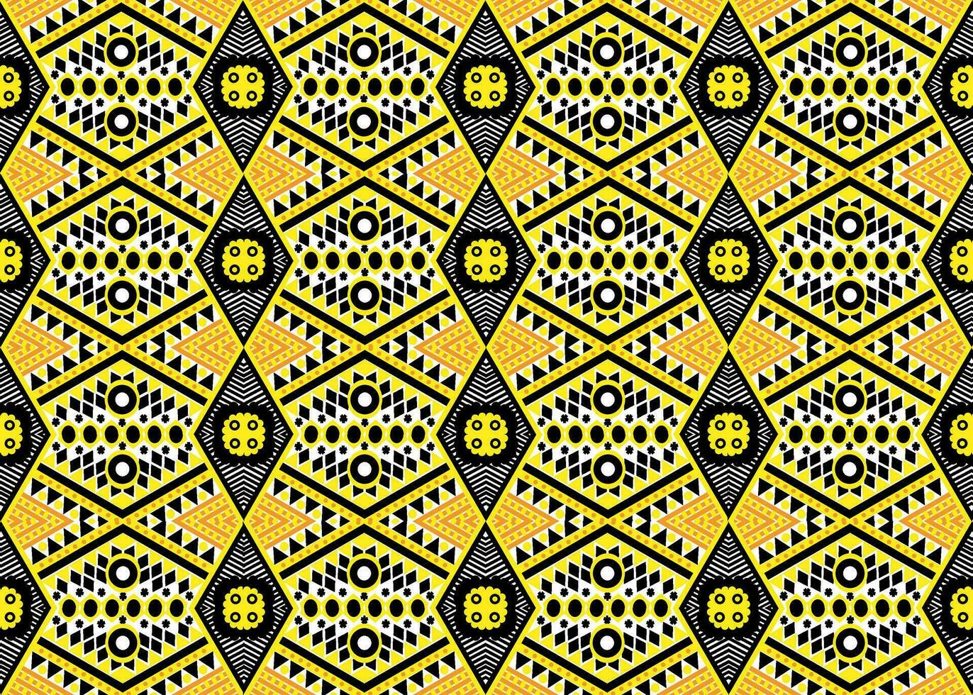 Various fabric patterns, yellow and black vector