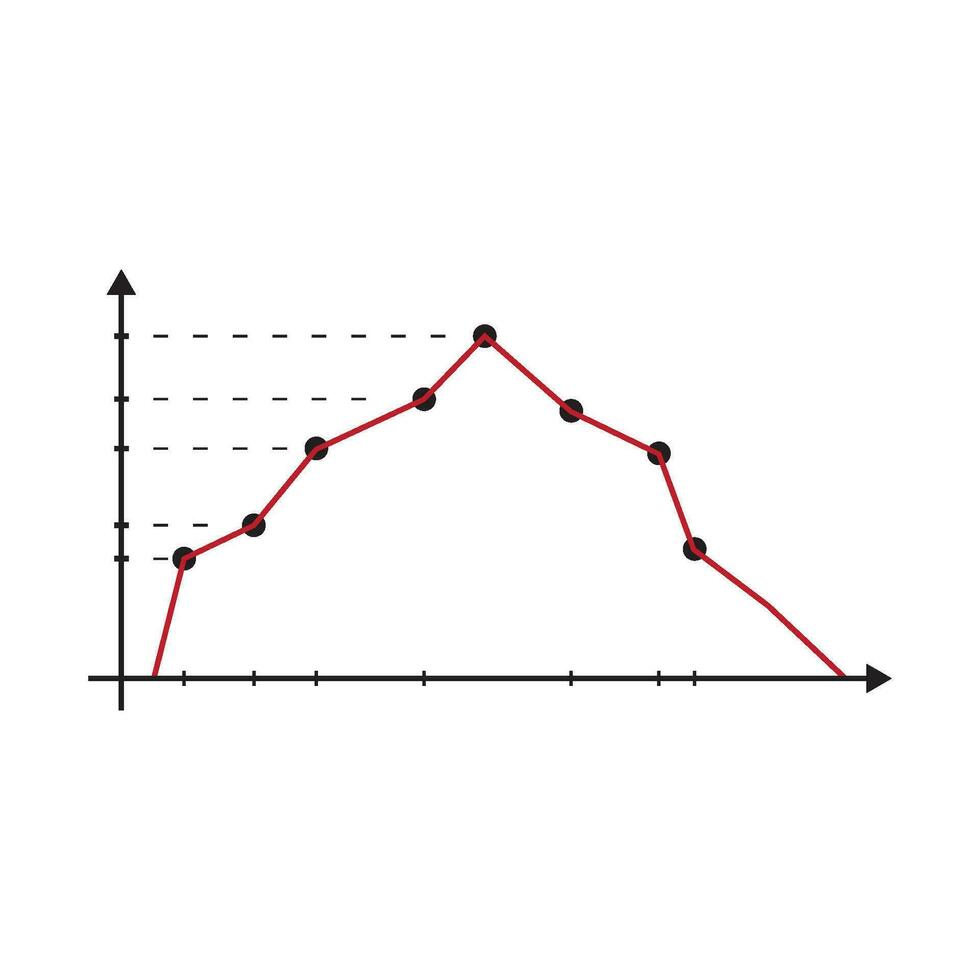 polygon and histogram icon vector
