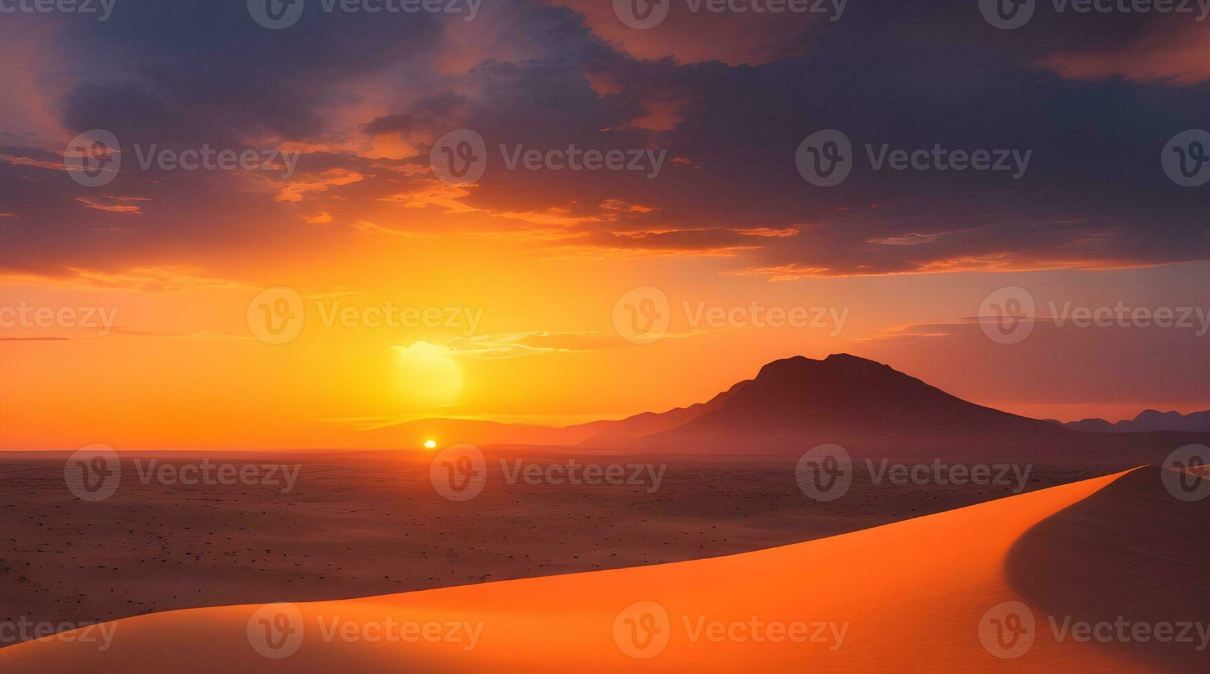 Capturing the Awe-Inspiring Splendor of a Desert Sunset photo