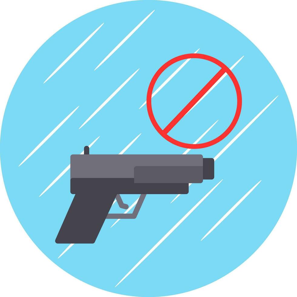 Gun ban Vector Icon Design