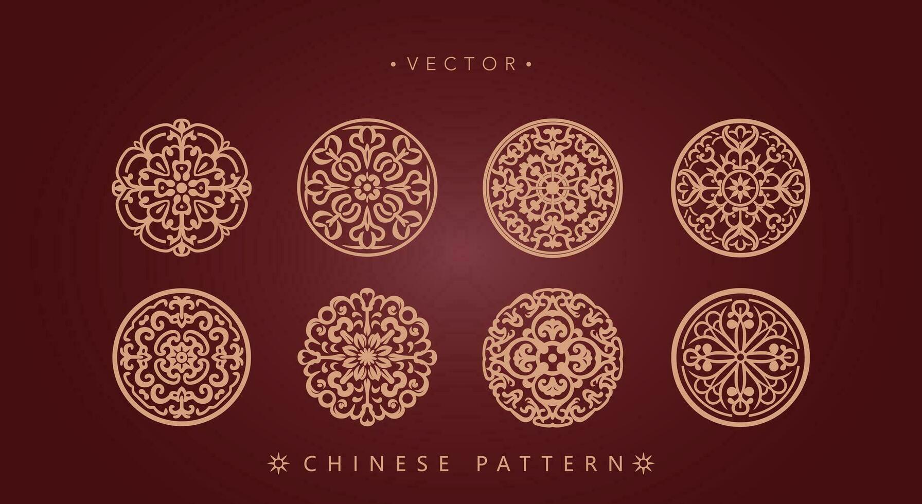 Chinese traditional decorative pattern vector