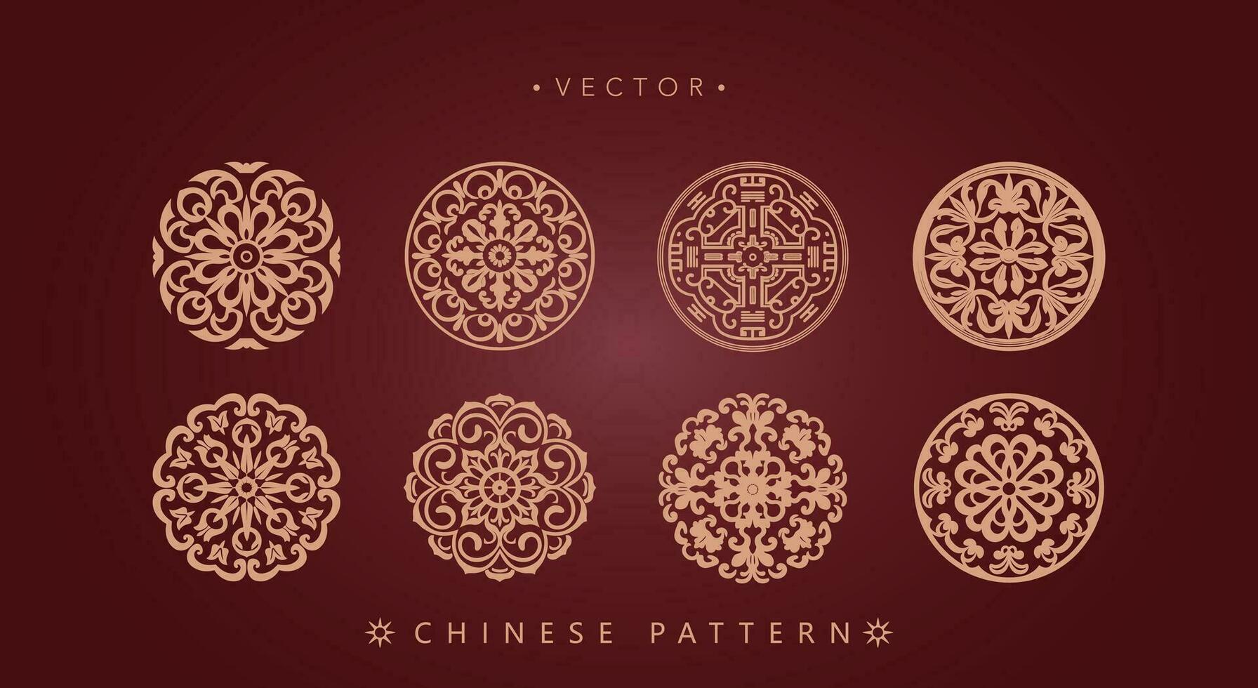 Chinese traditional decorative pattern vector