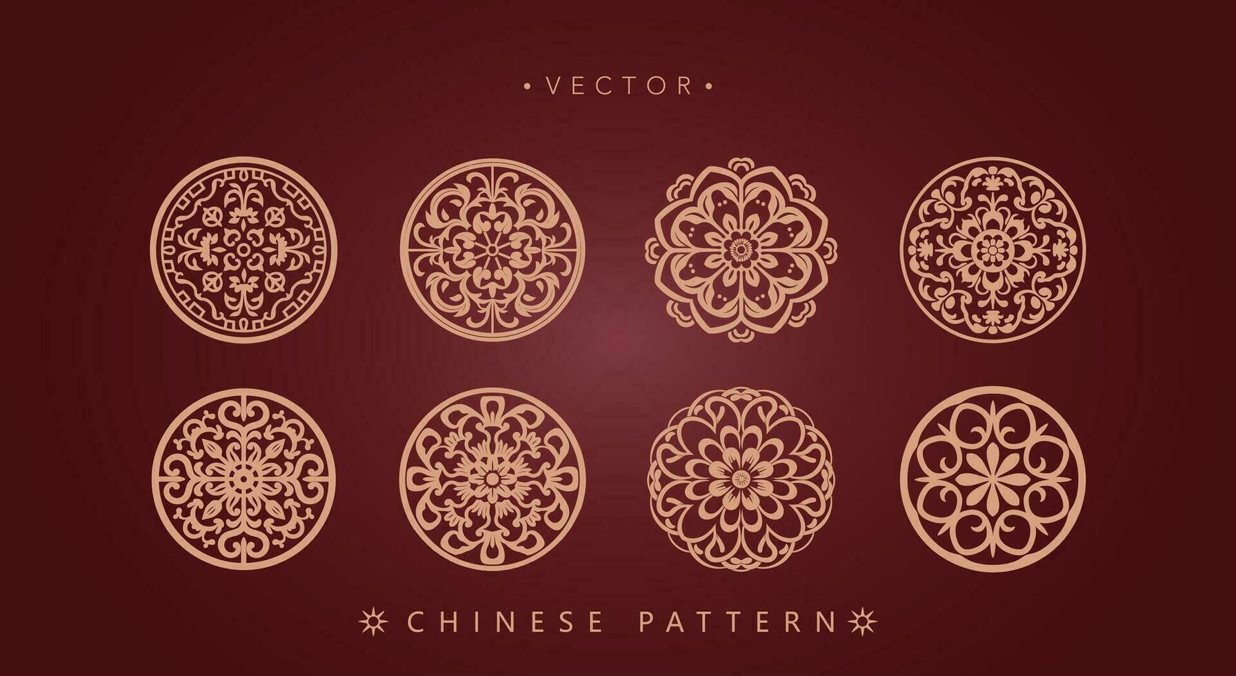 Chinese traditional decorative pattern vector